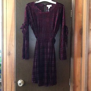 NEW! Lauren Conrad burgundy dress, XS